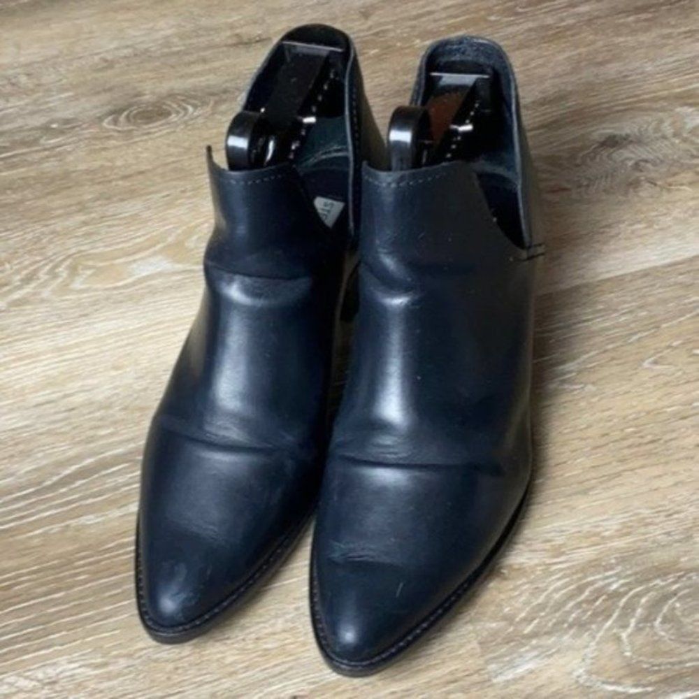 Black Leather Booties